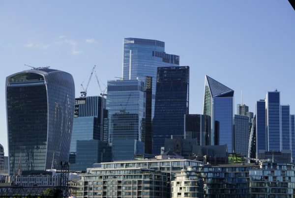 A view of the city of london from across the thames